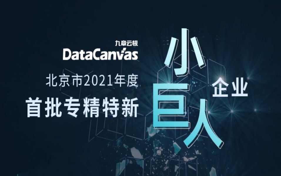 九章云极datacanvas获选北京市2021年度首批专精特新“小巨人”企业